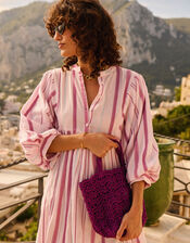Petite Mendigote Rigo Stripe Tunic Dress, Purple (PURPLE), large