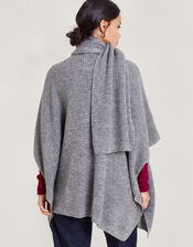 Knit Poncho and Scarf, , large