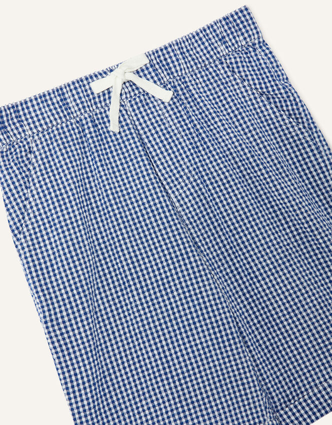 Gingham Shorts, Blue (NAVY), large