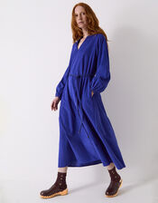 East Mahi Corduroy Midi Dress, Blue (BLUE), large