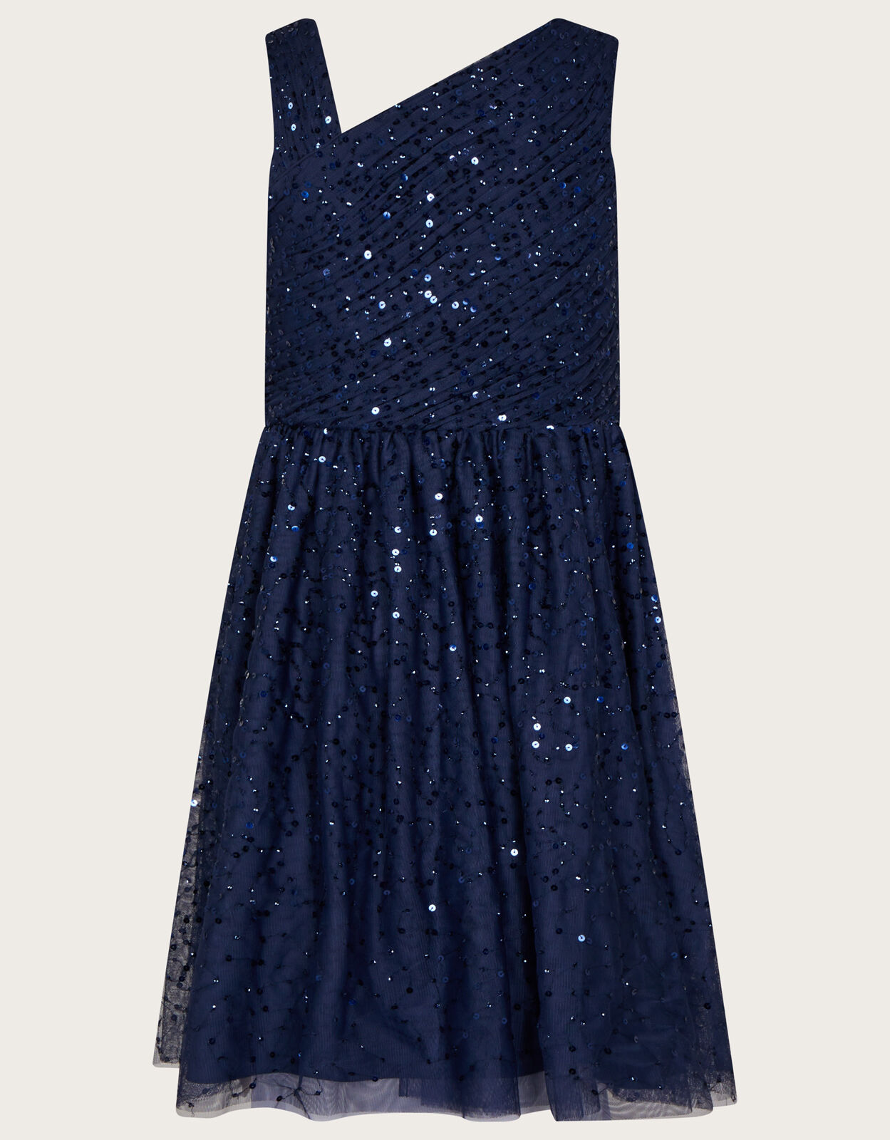 Abigail One Shoulder Prom Dress Blue