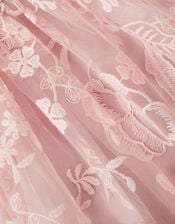 Montecarlo Floral Embroidered Party Dress, Pink (PINK), large