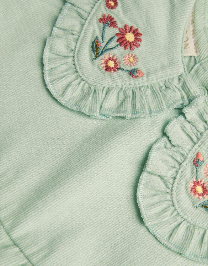Newborn Floral Collar Romper , Green (GREEN), large