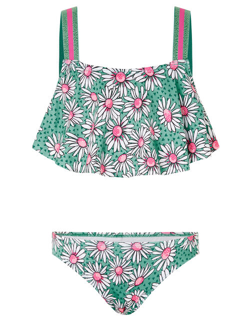 Daisy Print Bikini Set, Green (GREEN), large