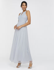 Sophie Embellished Tulle Maxi Dress, Blue (BLUE), large
