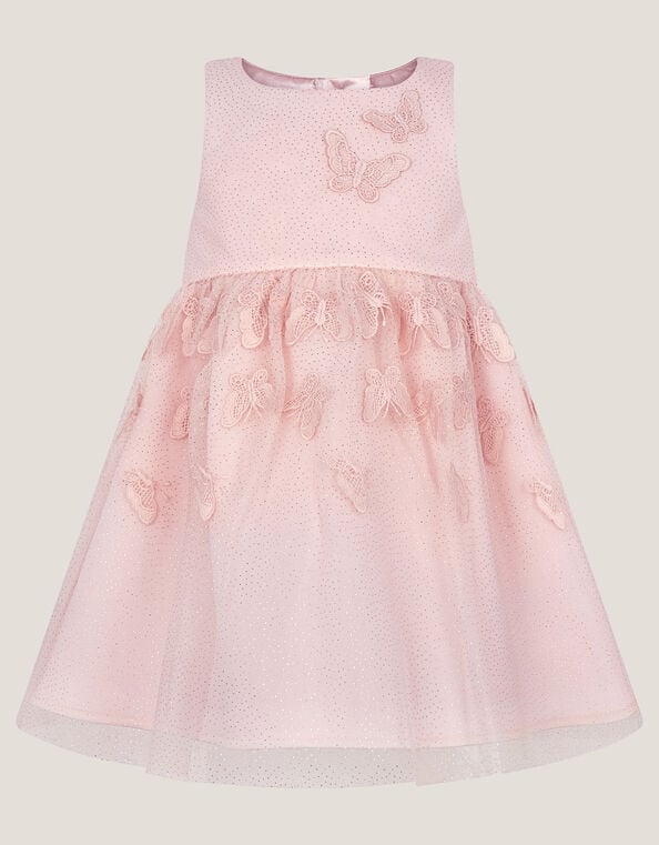 Baby Mapel Butterfly Tulle Dress, Pink (PINK), large