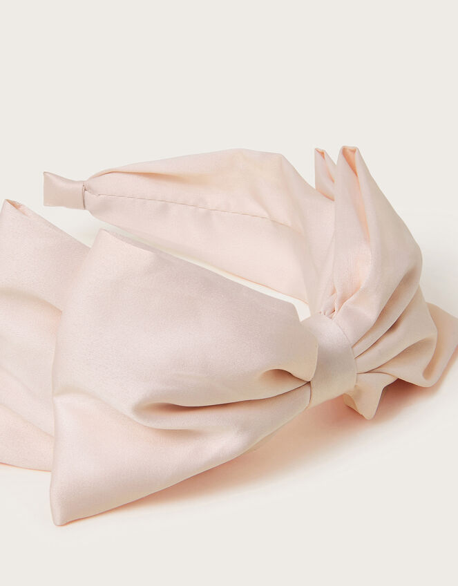 Sara Satin Bow Headband, , large