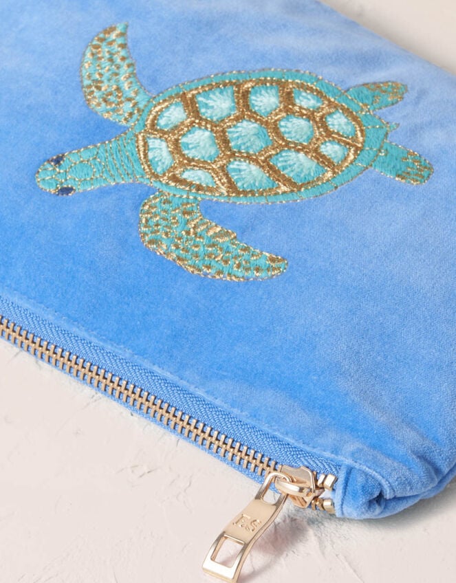 Elizabeth Scarlett Turtle Velvet Pouch, , large