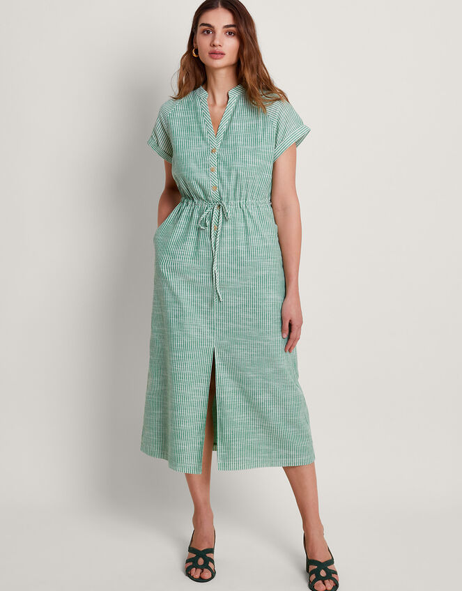 Athena Stripe Dress, Green (GREEN), large