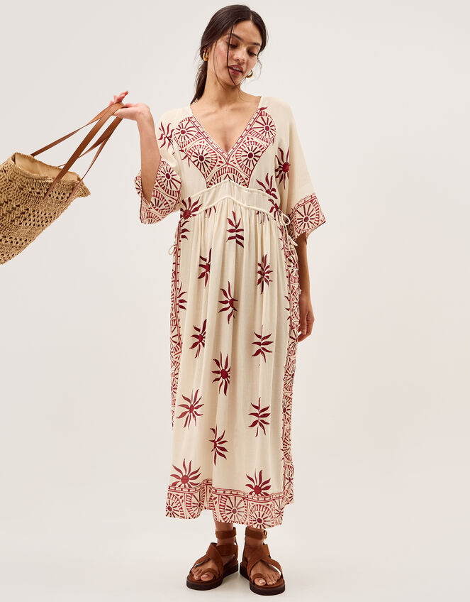 Sunnie Midi Beach Dress, Ivory (IVORY), large
