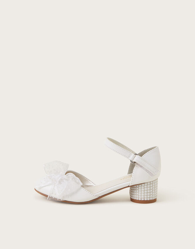 Pearl Bow Two-Part Heels, Ivory (IVORY), large