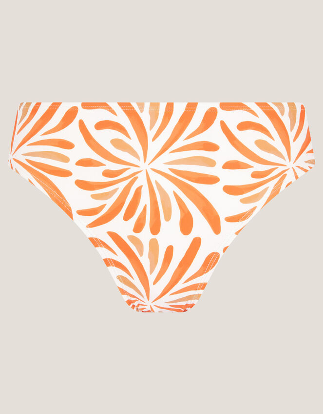 Cece Block Print Bikini Bottom Orange