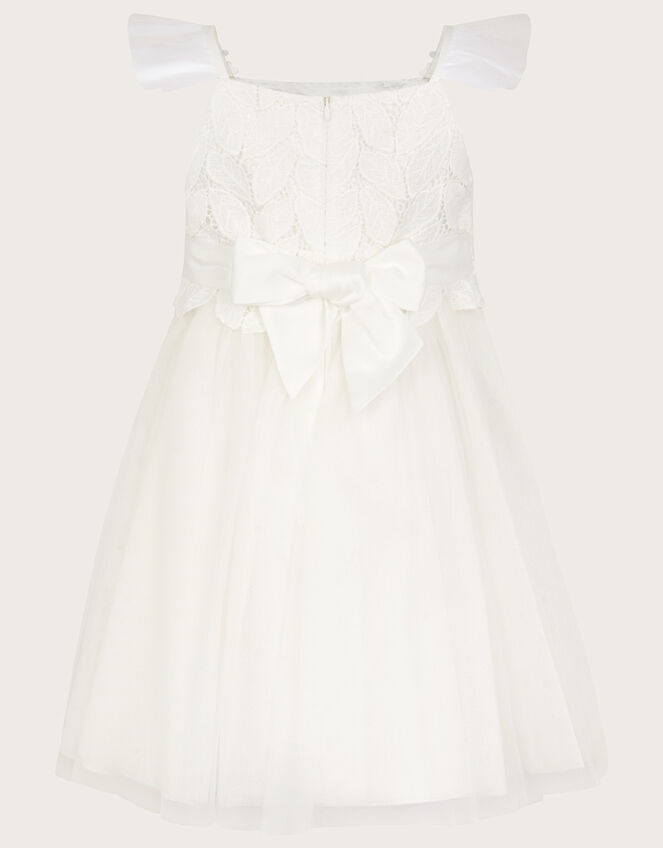 Mirabel Ivory Girls Occasion Dress with Chantilly Lace & Layered Tulle Skirt main image 0