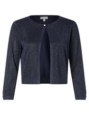 Elyse Shimmer Shrug, Blue (NAVY), large