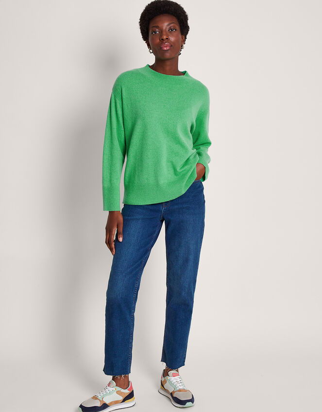 Claire Cashmere Jumper, Green (GREEN), large