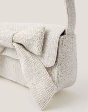 Ayla Beaded Bow Bag, , large