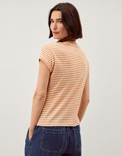 Selena Stripe T-Shirt, Ivory (IVORY), large