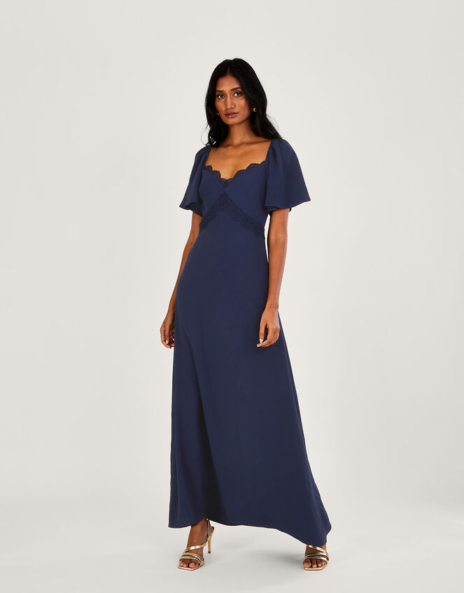 Charlotte Crepe Maxi Dress Blue | Evening Dresses | Monsoon UK.