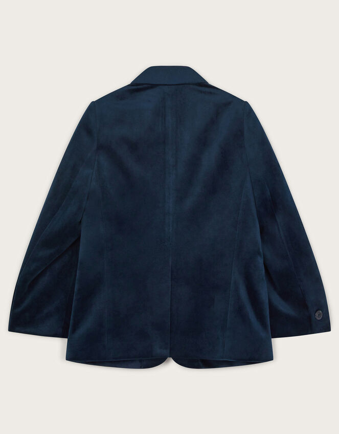 Velvet Suit Blazer, Blue (NAVY), large