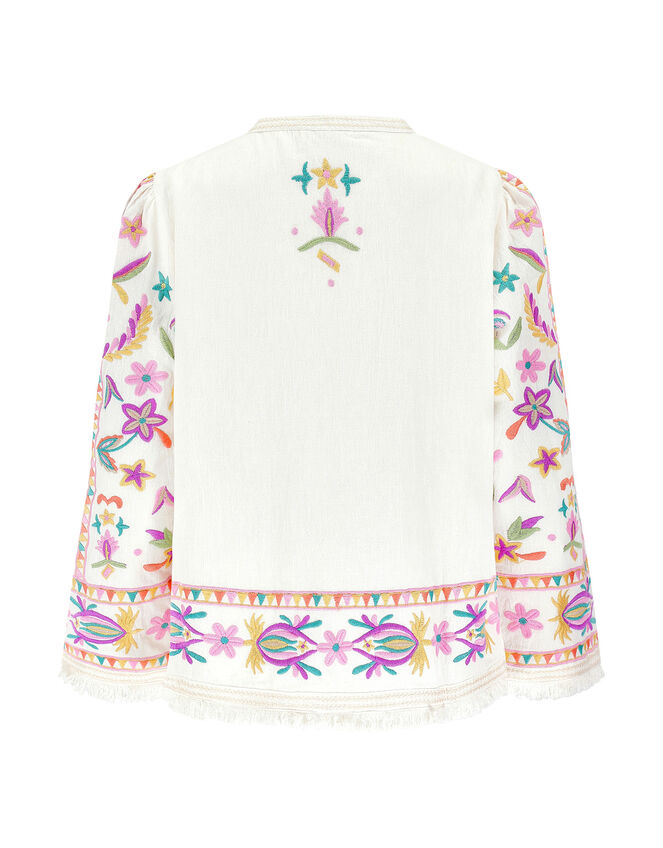 East Embroidered Jacket, Ivory (IVORY), large