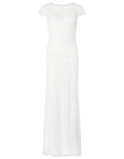 Sophie Beaded Floral Bridal Dress, Ivory (IVORY), large