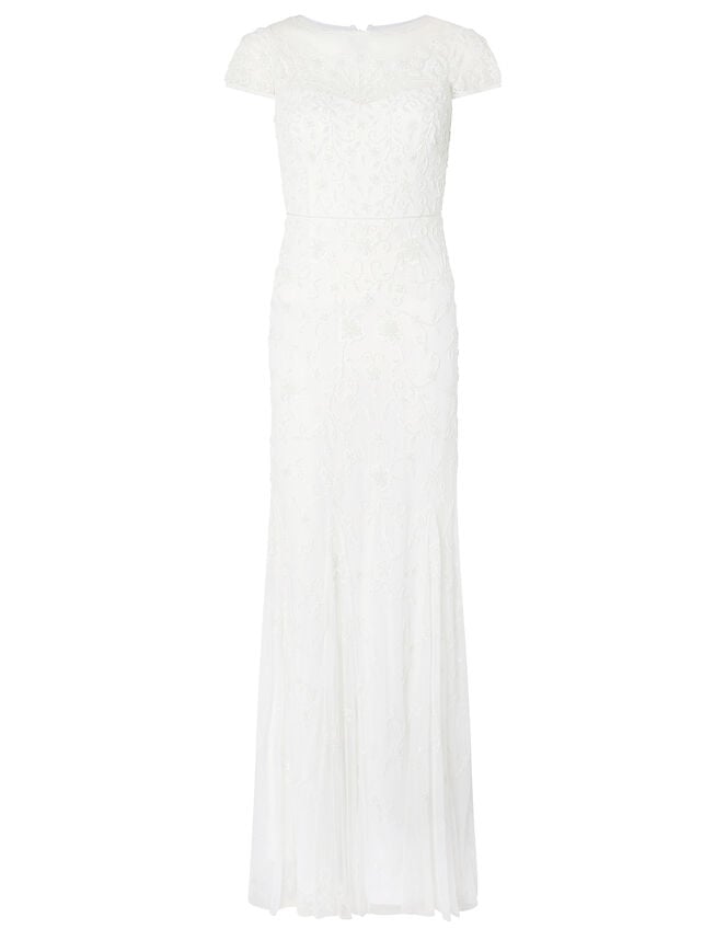 Sophie Beaded Floral Bridal Dress, Ivory (IVORY), large