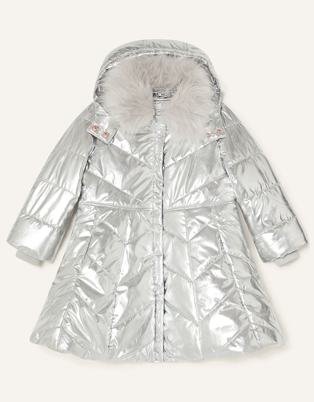 Silver girls coat store