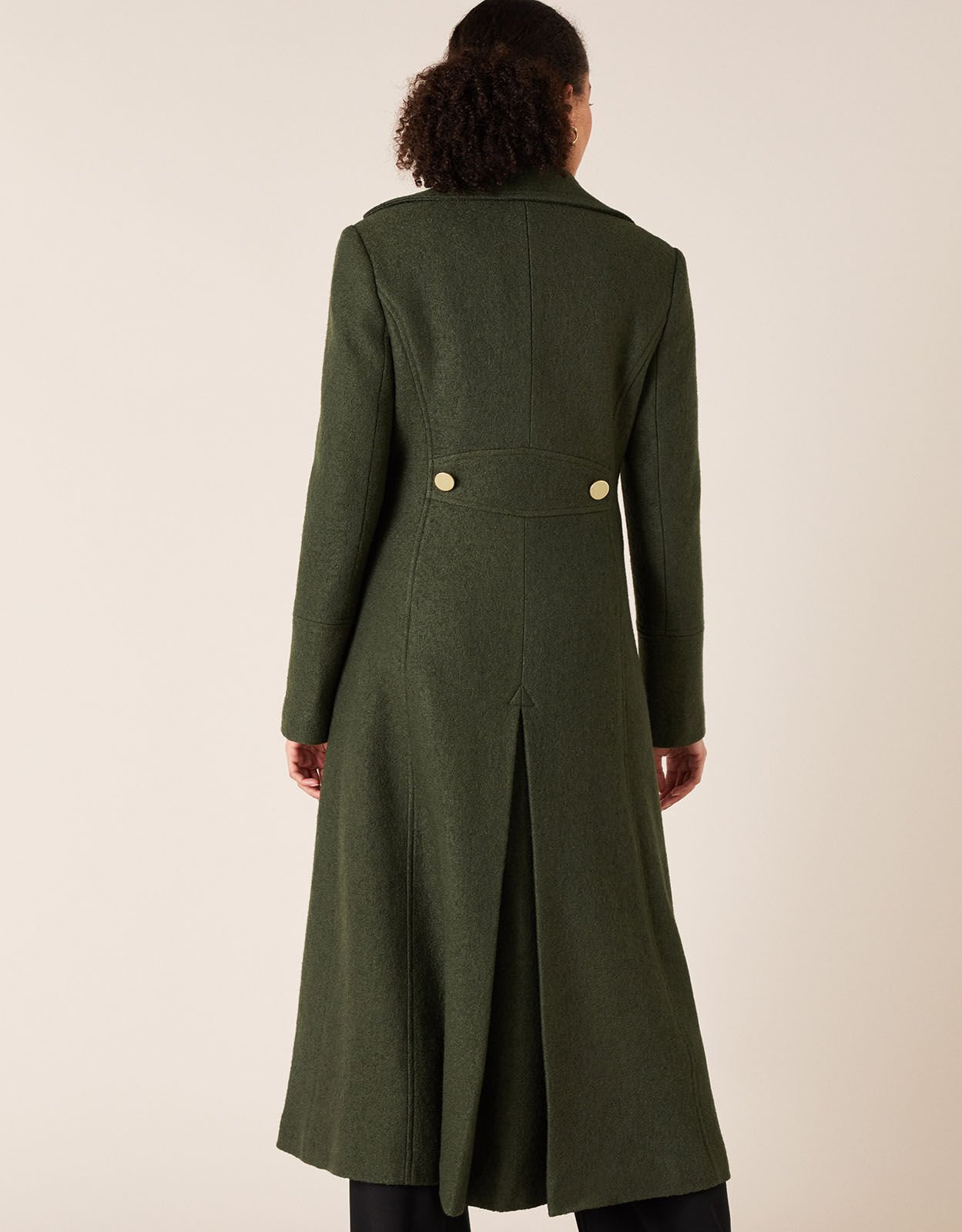 Ladies green military coat online