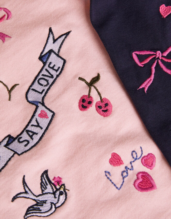 Love Embroidered Jumper and Leggings Set, Pink (PINK), large