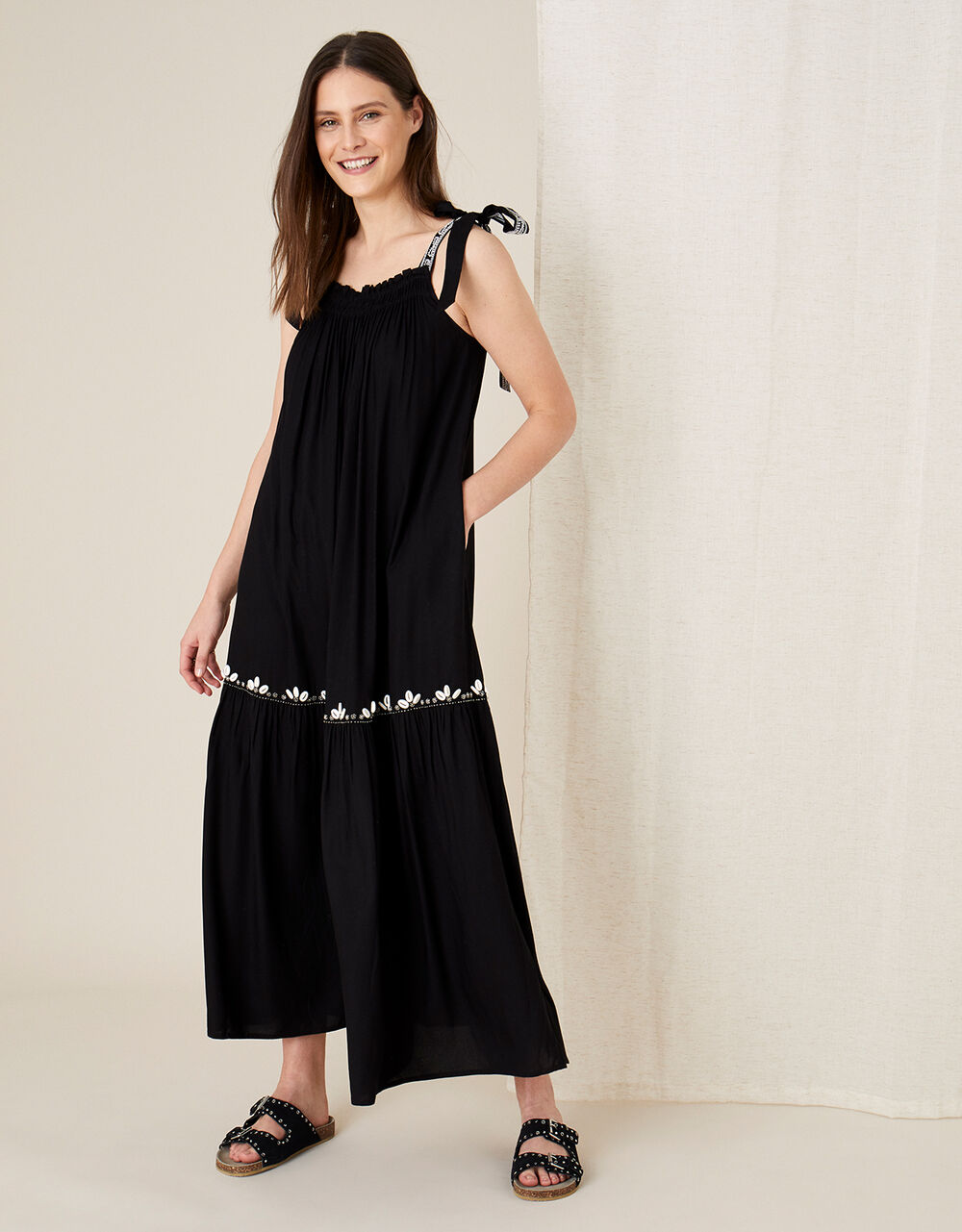 Women Dresses | Jaya Maxi Dress in LENZING™ ECOVERO™ Black - XD98861