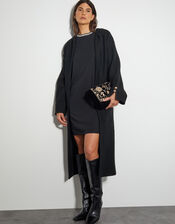 Jaye Jewel Collar Tunic Dress, Black (BLACK), large