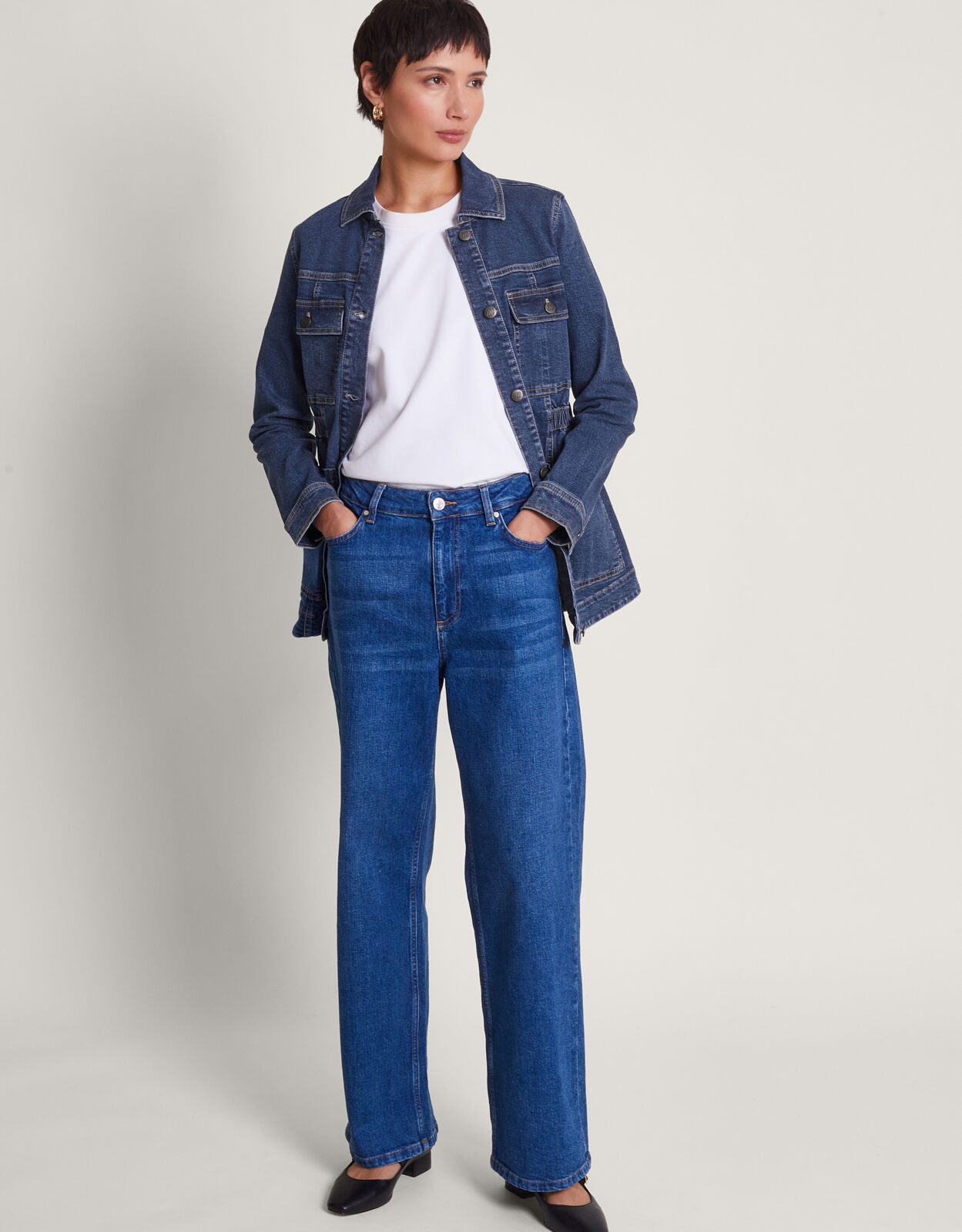 Melanie Stretch Denim Jacket Blue