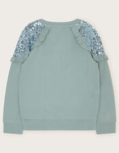 Sequin Bow Jumper, Teal (TEAL), large