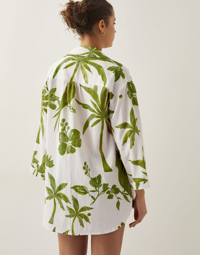 Isla Palm Print Shirt , Green (GREEN), large