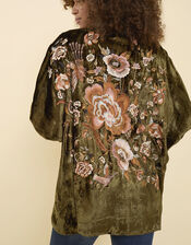 East Phoebe Embroidered Velvet Jacket, Green (GREEN), large