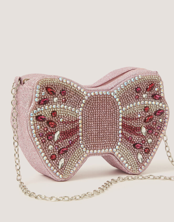 Rhinestone Bow Bag, , large