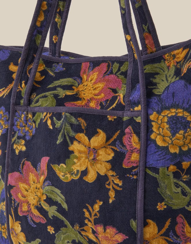 Princella Floral Corduroy Tote Bag, , large
