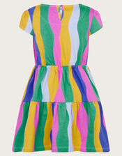 Wavy Stripe Tiered Dress, Multi (MULTI), large