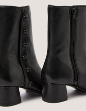 Hettie Leather Ankle Boots, Black (BLACK), large