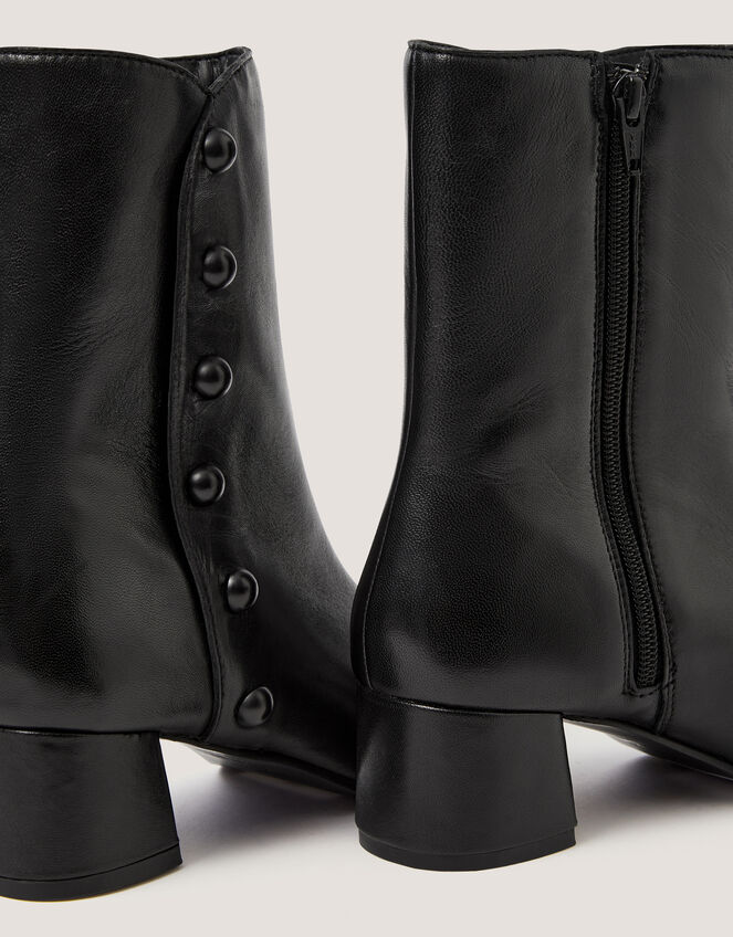 Hettie Leather Ankle Boots, Black (BLACK), large