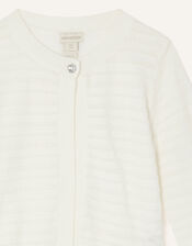 Textured Cardigan, Ivory (IVORY), large