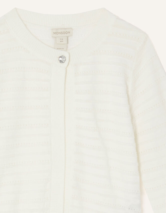 Textured Cardigan, Ivory (IVORY), large