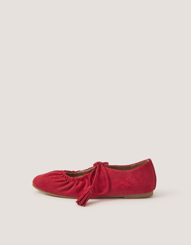 Blair Faux Suede Ballet Pumps, Red (RED), large