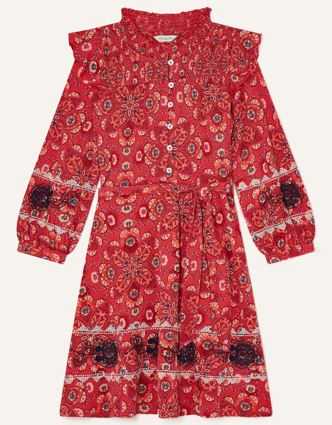 MINI ME Davina Printed Frill Dress , Red (RED), large