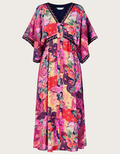 Anastasia Kimono Dress in Sustainable Viscose, Pink (PINK), large