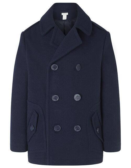 Pea Coat Blue Boys' Coats & Jackets Monsoon UK.