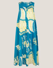 Amisha Tunic Midi Dress, Teal (TEAL), large