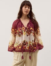 Parrie Balloon Sleeve Floral Blouse, Cream (CREAM), large