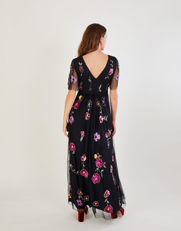 Emmy Embellished Maxi Gown (Black) main image 1