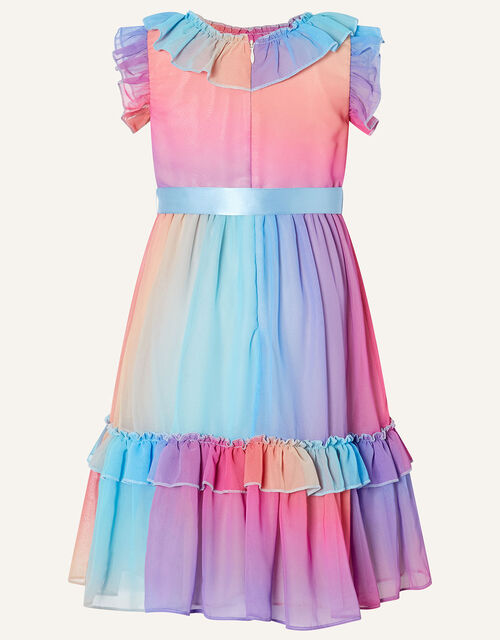 Rainbow Ombre Pleated Dress, Multi (MULTI), large